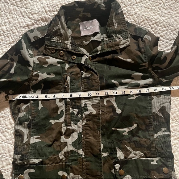 Olive green camo 100% cotton field jacket - L - Picture 5 of 6